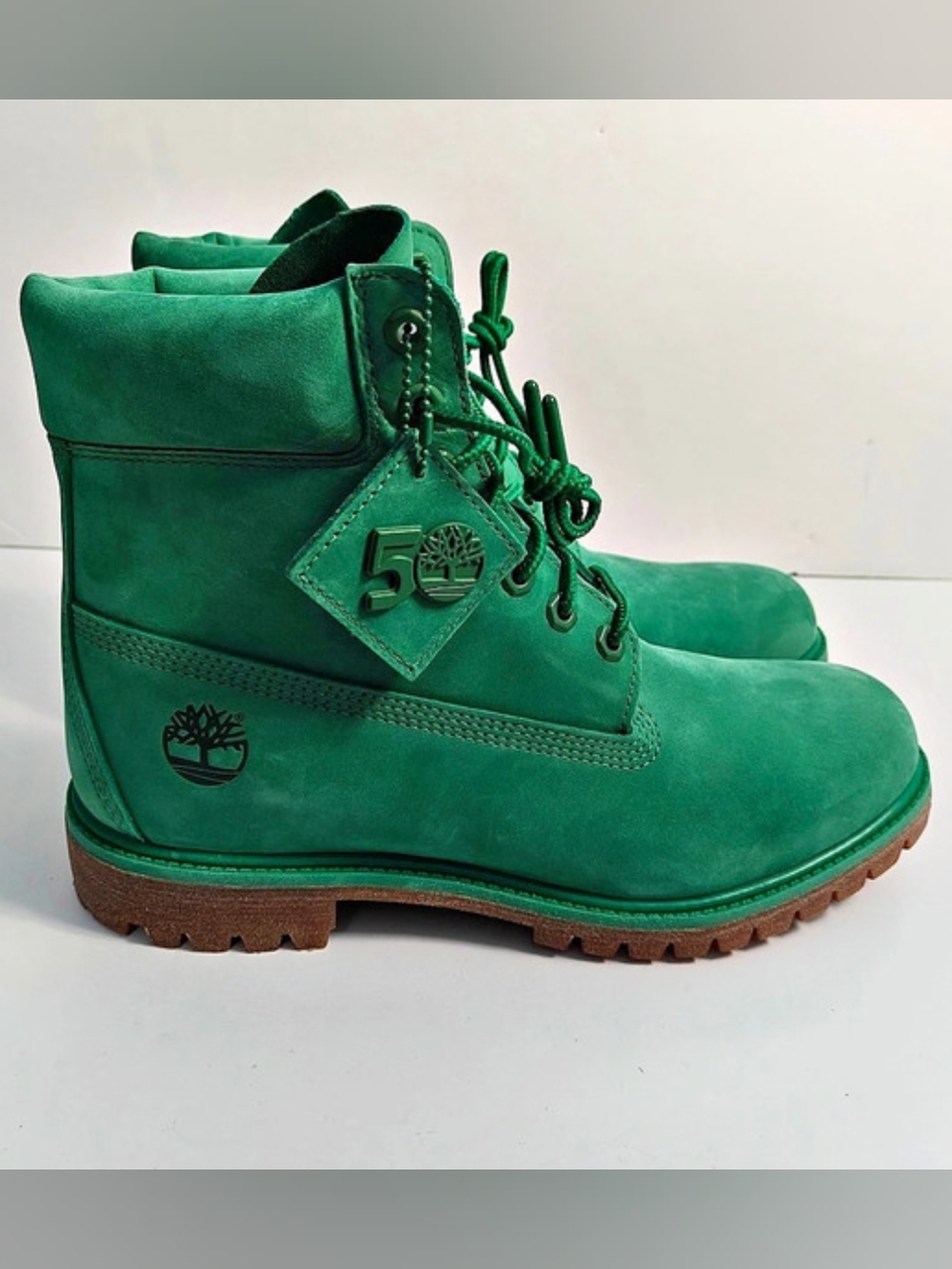 Timberland 50th Anniversary Edition Premium 6-Inch Boot Green Size 9.5 Men A5VMH